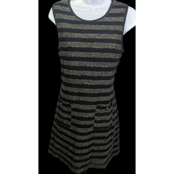 Monteau Striped Gothic Mod Dress - Picture 7 of 15